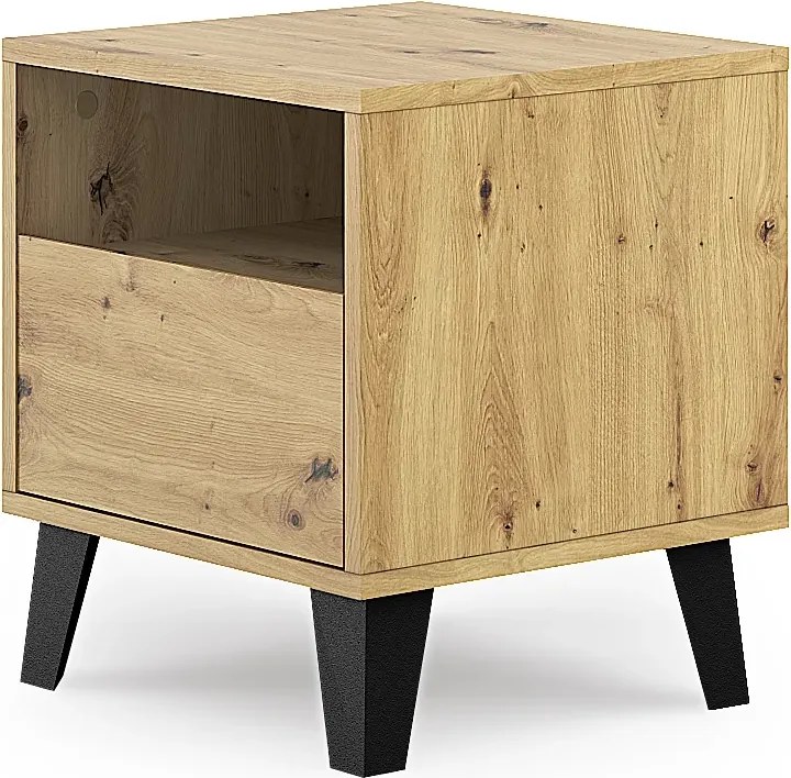 Szafka nocna na nóżkach z szufladą dąb artisan H9-C09