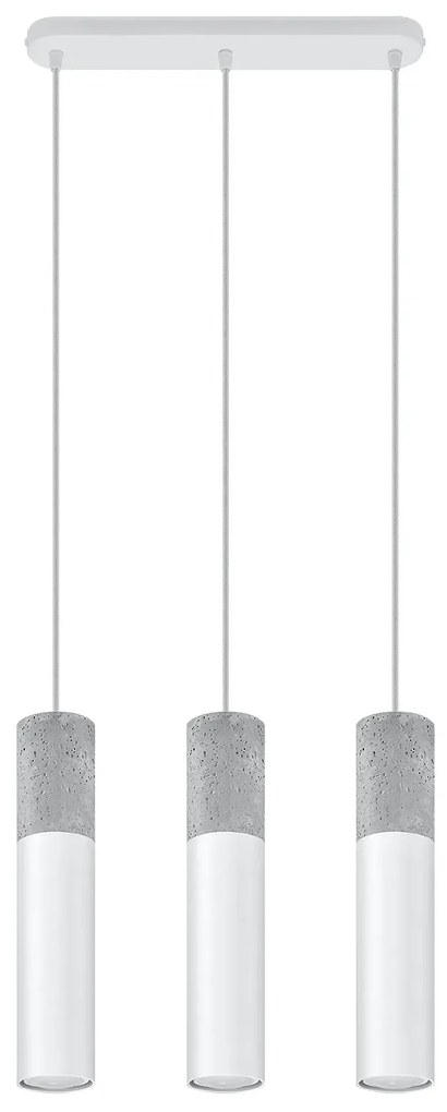 Biała industrialna lampa wisząca nad stół - EX570 S0-R64