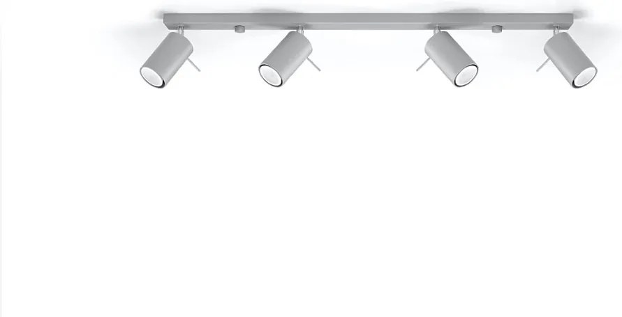 Plafony nowoczesny Briix, stal - 4 źródło światła 4000K - L.80 x H.16 cm - szary