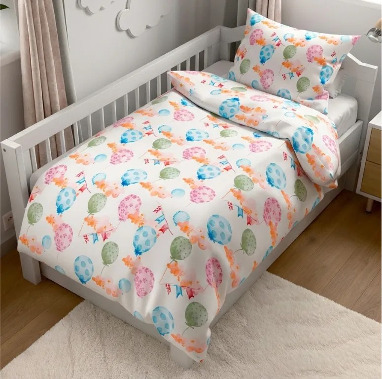 PrzytulneMieszkanie.pl PrzytulneMieszkanie.pl Pościel krepowa do łóżeczka Renforcé BALUNEA biała Rozmiar pościeli: 45 x 65 cm | 90 x 140 cm