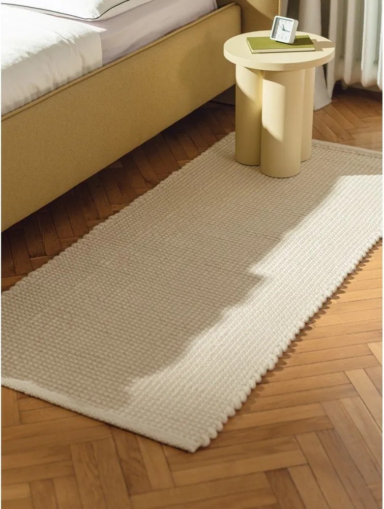 Beżowy wełniany dywan tkany ręcznie 140x200 cm Talo – noo.ma