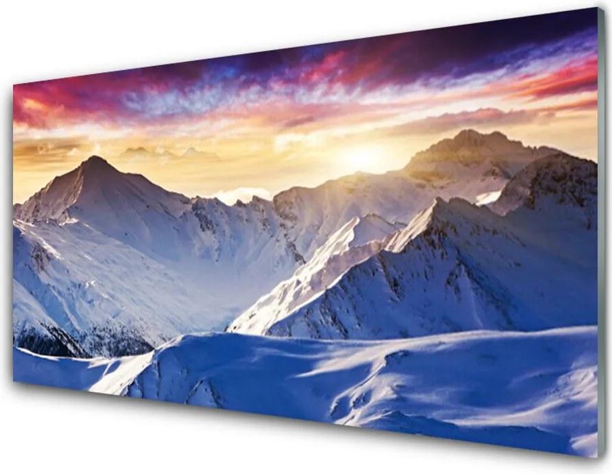 Panel Szklany Majestat Śnieżnych Szczytów