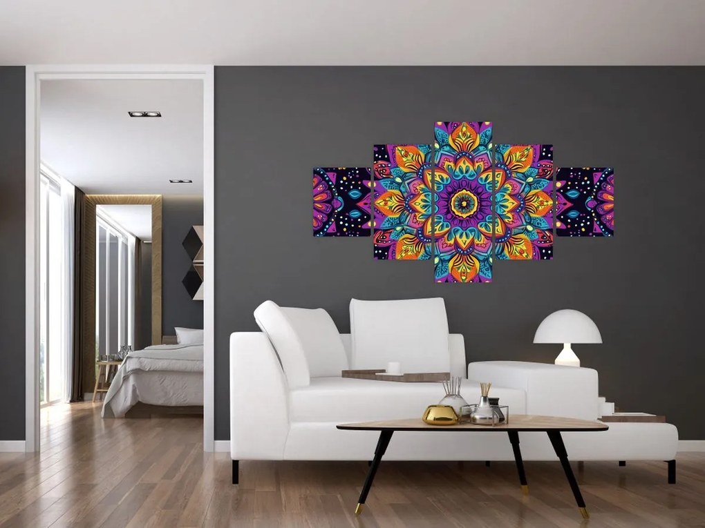 Obraz - Kalejdoskopowa mandala (125x70 cm)