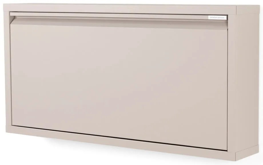 Szarobrązowa metalowa uchylna szafka na buty 75x37,5x12,5 cm Billy – Spinder Design