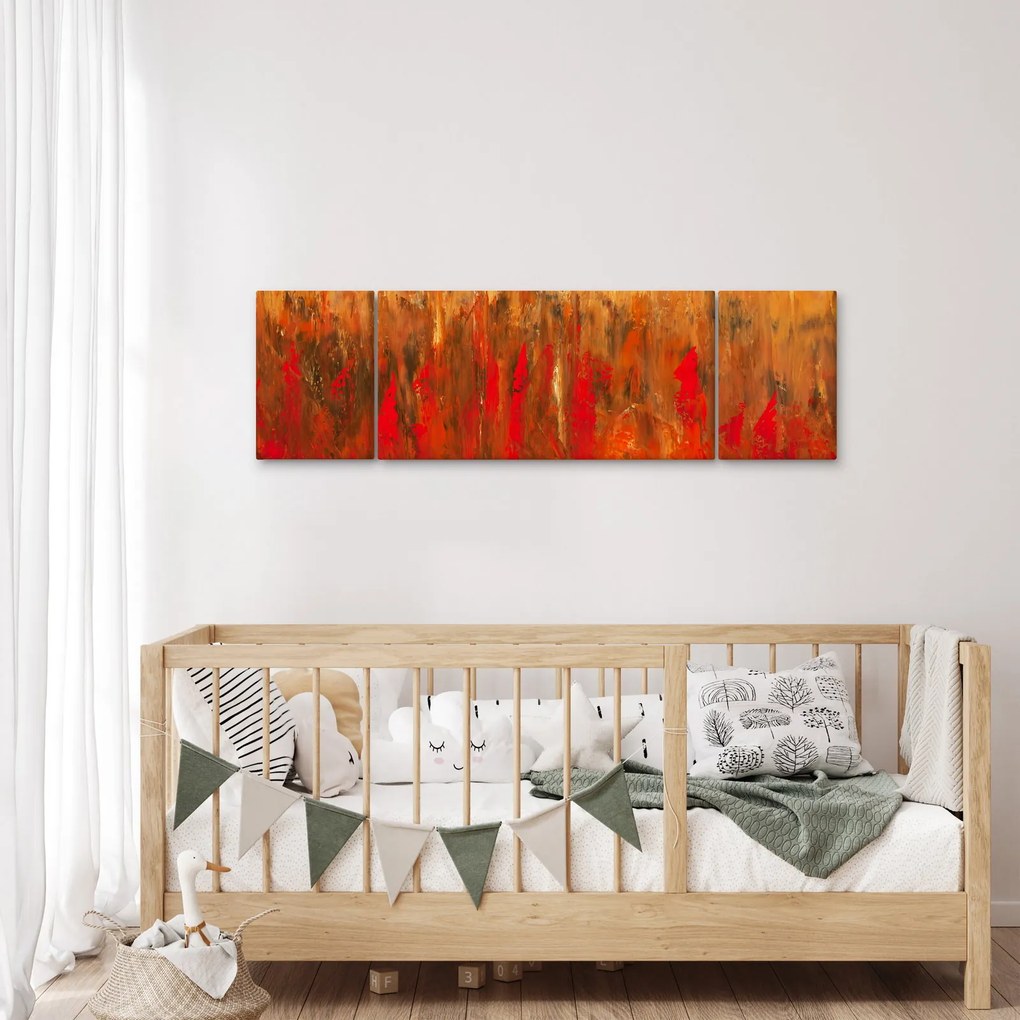 Obraz malowanej abstrakcji (170x50 cm)