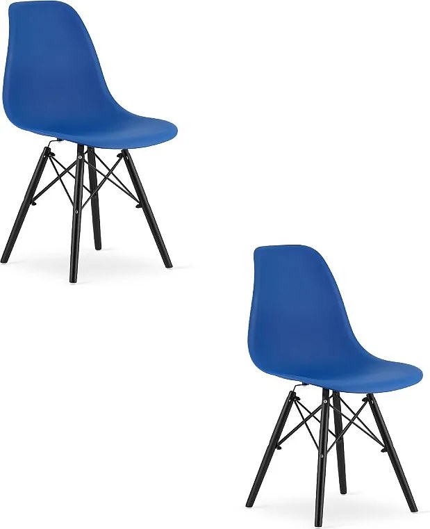 Krzesło Valora OSAKA ergonomiczne, niebiesko-czarne nogi do salonu x2