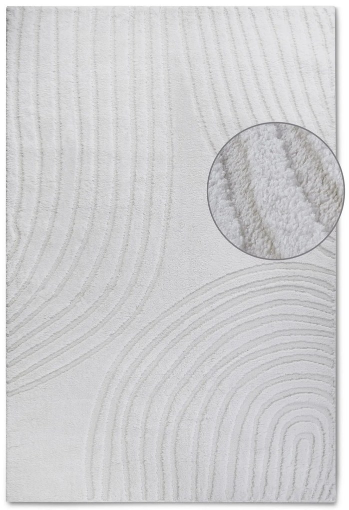 Dywan nowoczesny 3D Elle Collection Gallery Geometria kremowy 80 cm x 120 cm