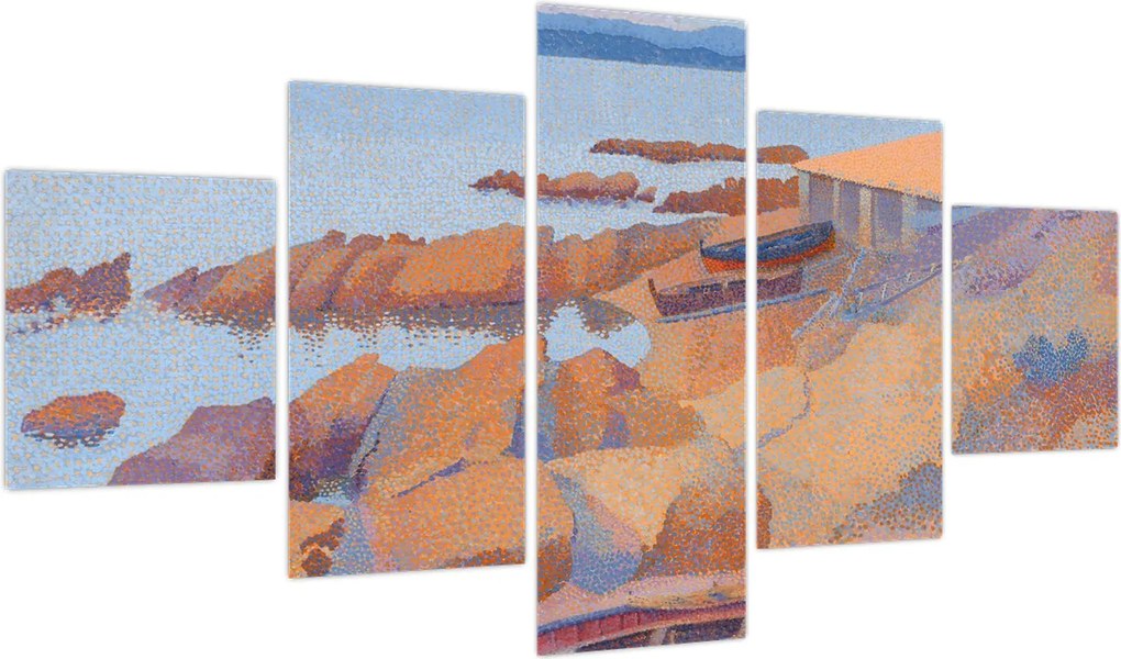 Obraz - Henri Edmond Cross, Calanque des Antibois, reprodukcje (125x70 cm)