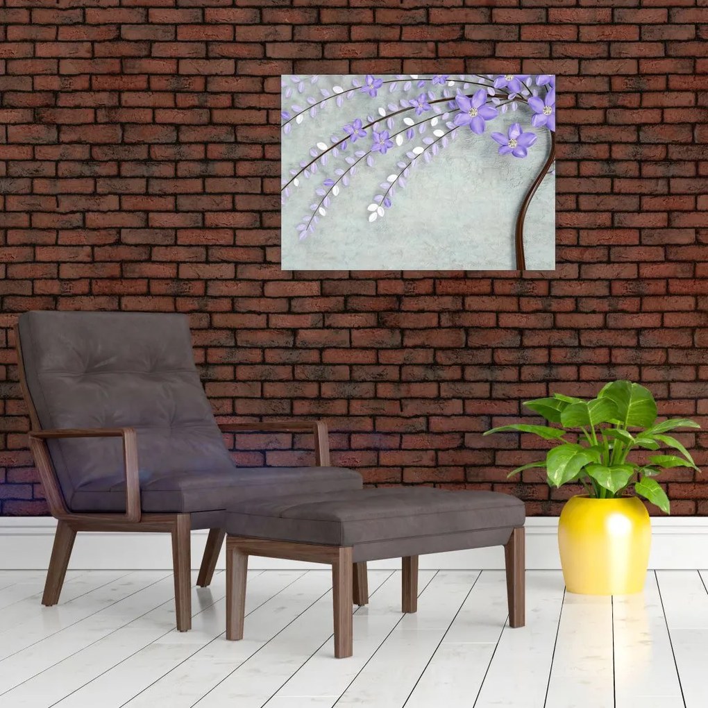 Obraz - Fioletowy deszcz (70x50 cm)