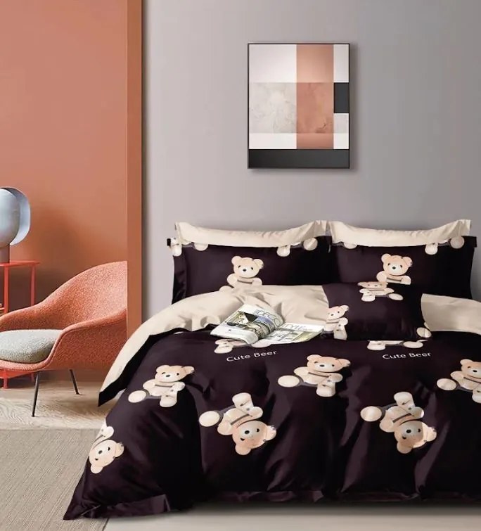 PrzytulneMieszkanie.pl PrzytulneMieszkanie.pl Pościel z mikrofibry dziecięca CUTE BEAR kolorowa Rozmiar pościeli: 70 x 80 cm | 140 x 200 cm
