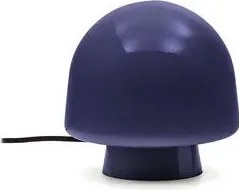 Ciemnoniebieska lampa stołowa ze szklanym kloszem (wysokość 20 cm) Reig – Kave Home