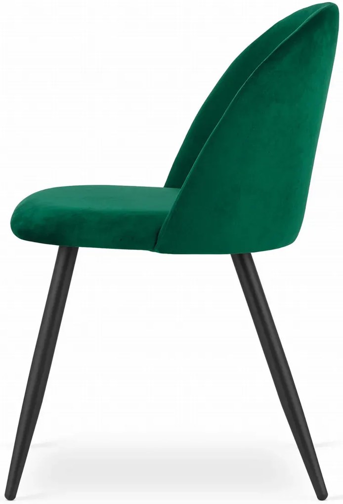 Zielone welurowe krzesło w stylu nowoczesnym G2-K01