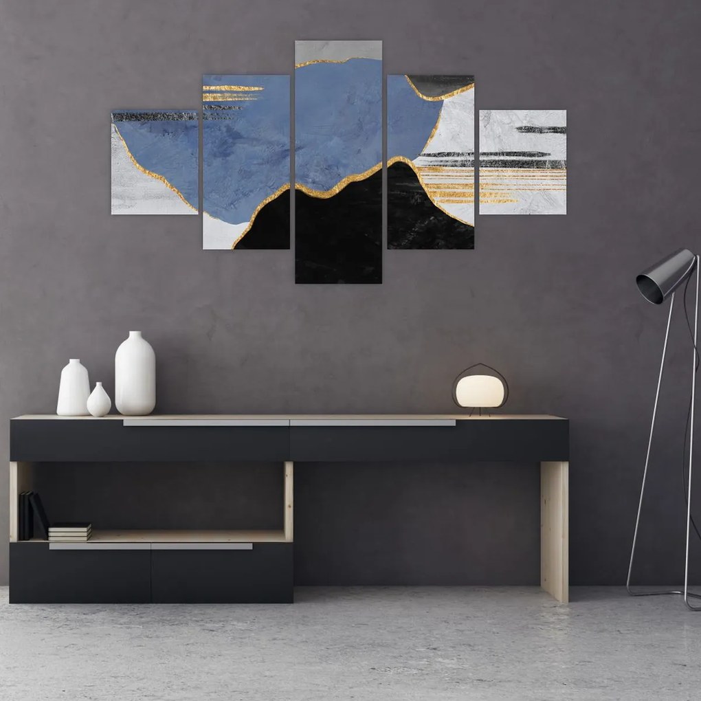 Obraz - Teksturowane kształty (125x70 cm)
