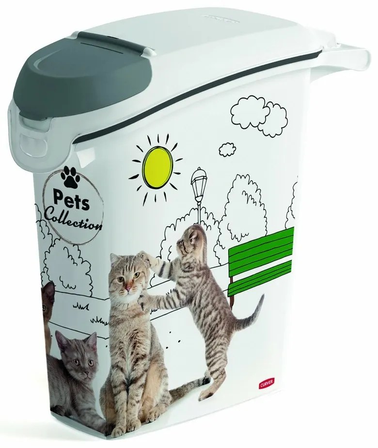 Curver Pojemnik na karmę, wzór kot, 23 l / 10 kg, 10 l