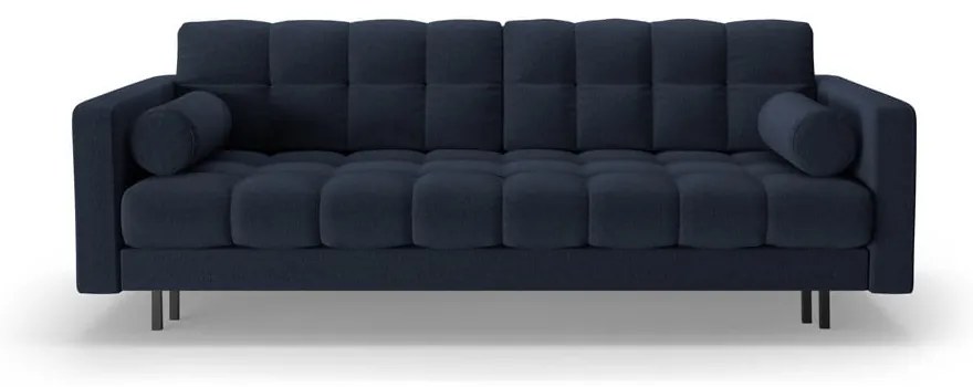 Ciemnoniebieska rozkładana sofa ze schowkiem 222 cm Bali – Cosmopolitan Design
