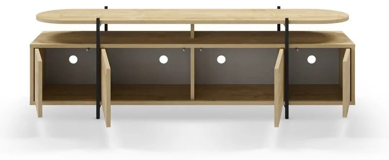 Szafka pod TV w dekorze dębu 160x48 cm Hinoa – Marckeric