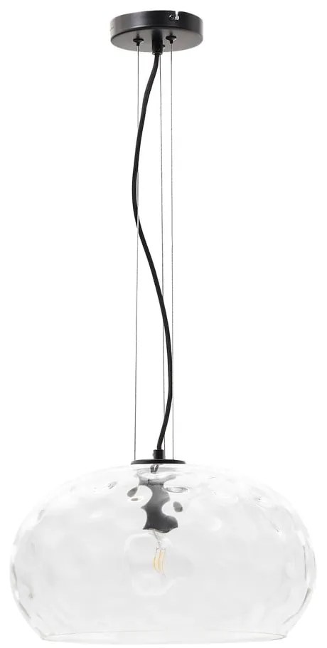 Czarna lampa wisząca ze szklanym kloszem ø 40 cm Balma – Kave Home