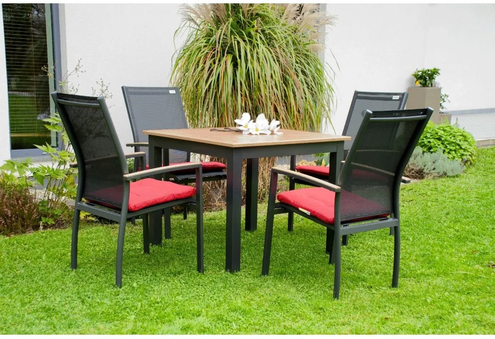 Doppler EXPERT WOOD antracyt - gastro stół aluminiowy 90x90x75cm - Towar z drobną wadą (N519)