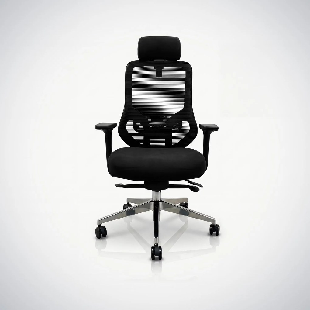 Ergonomiczny fotel biurowy z siatką czarny AXIS