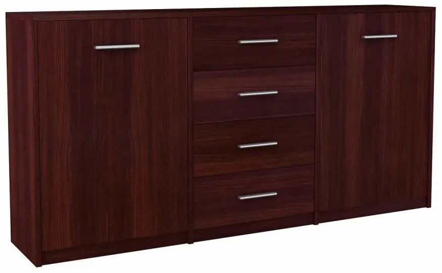 Komoda Z Szufladami I Półkami Do Salonu Wenge C4-W36