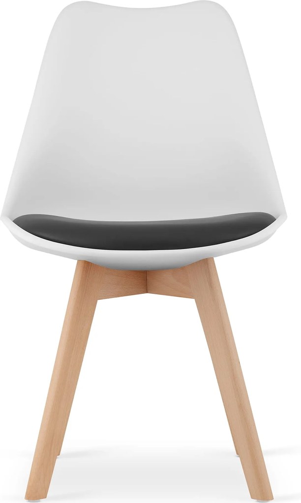 PROMOCJA Biało-czarny krzesło BALI MARK z bukowymi nogami II. gatunek