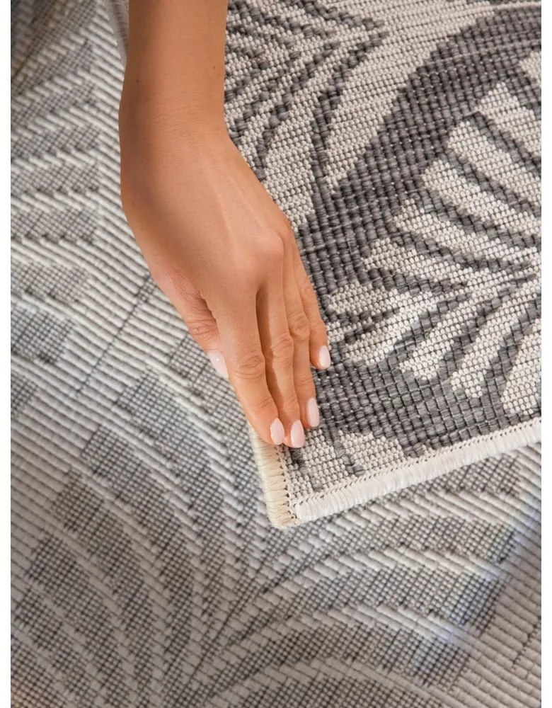 Chodnik odpowiedni na zewnątrz w szaro-śmietankowym kolorze 80x250 cm Duet Liora – NORTHRUGS