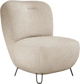 Fotel LUIS skandynawski wolnostojący na metalowych nogach w tkaninie NOW OR NEVER 06