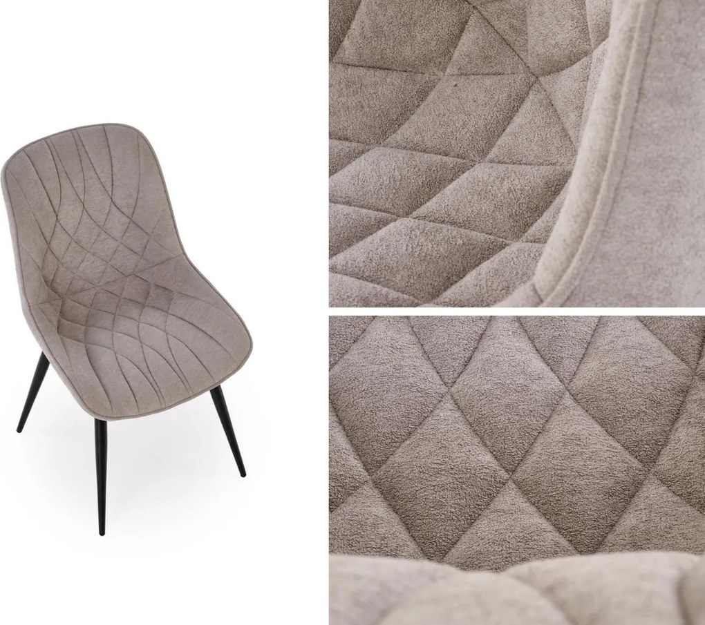 Krzesło do jadalni z ozdobnymi przeszyciami K567 Halmar