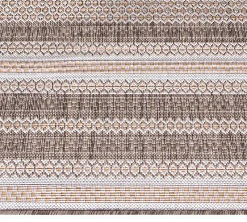 Dywan zewnętrzny Sunny paseczki beżowy 80 cm x 250 cm