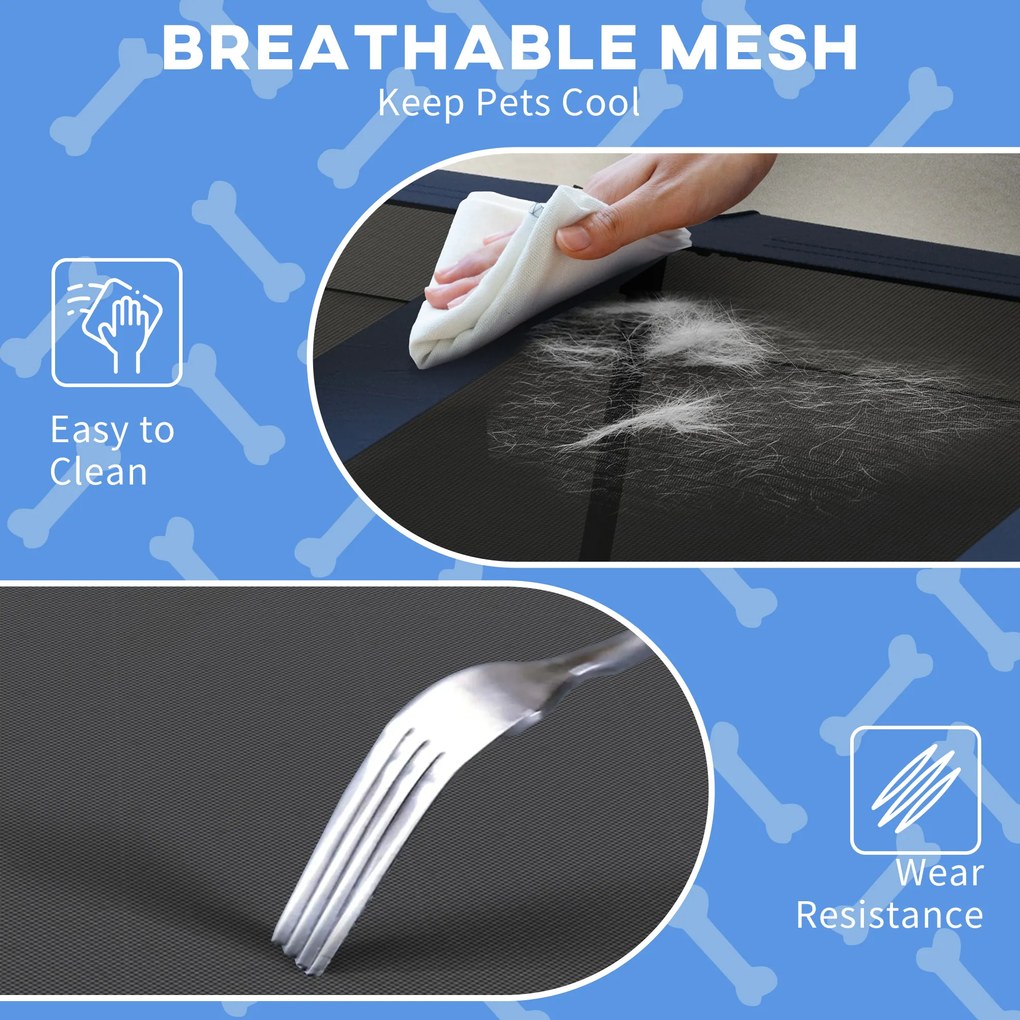 PawHut Legowisko dla psa na zewnątrz, odporne na warunki atmosferyczne, podwyższone, 106 x 76 x 94 cm, Granatowy