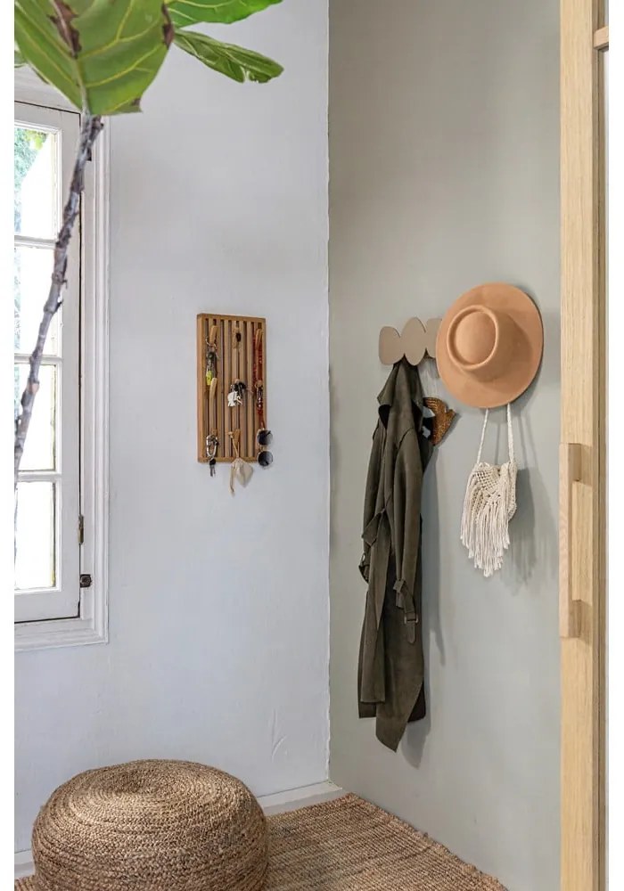 Metalowy wieszak ścienny w naturalnym kolorze 24 cm Parco – Spinder Design