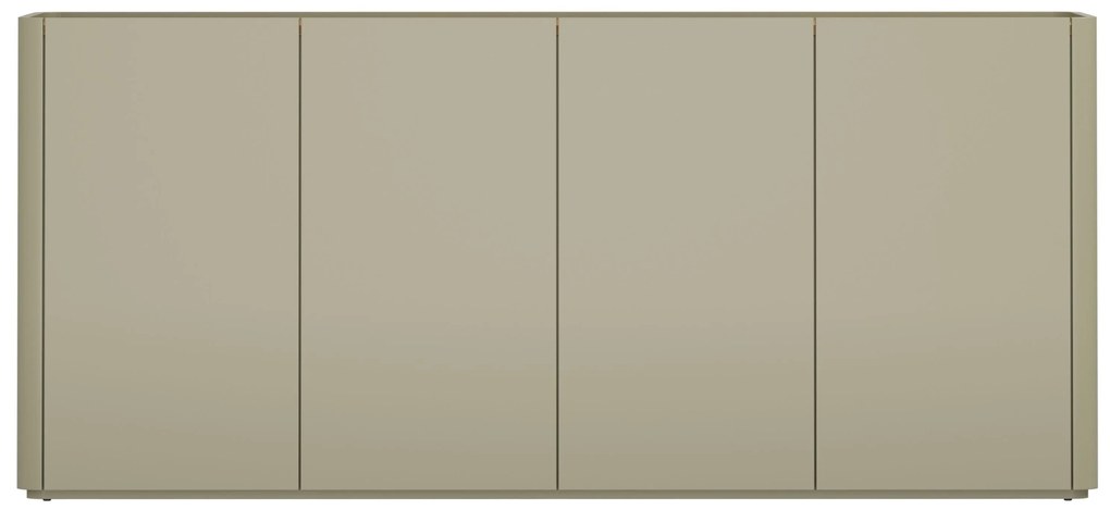 Komoda Elivo 200 cm czterodrzwiowa - eukaliptus / dąb baltic dune