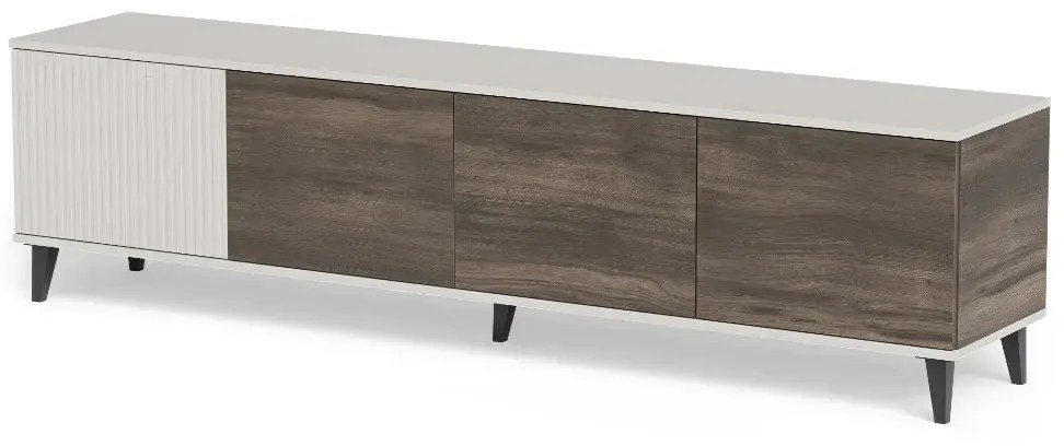 Szafka RTV RANDOM 2 200cm orzech/kaszmirowa HALMAR