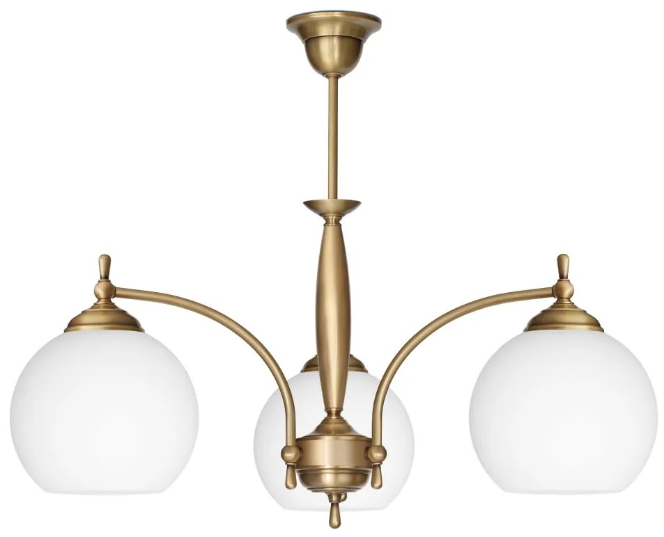 Elegancki żyrandol do salonu z trzema kulami QC-S3