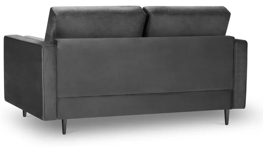 Ciemnoszara aksamitna sofa Milo Casa Santo, 174 cm