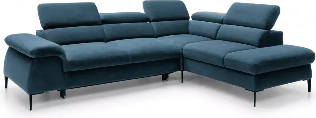 Narożnik z funkcją spania Kassel L 5-osobowy L-kształtny nowoczesny 280 cm sprężyny faliste pianka PUR sofa do salonu lewy/prawy