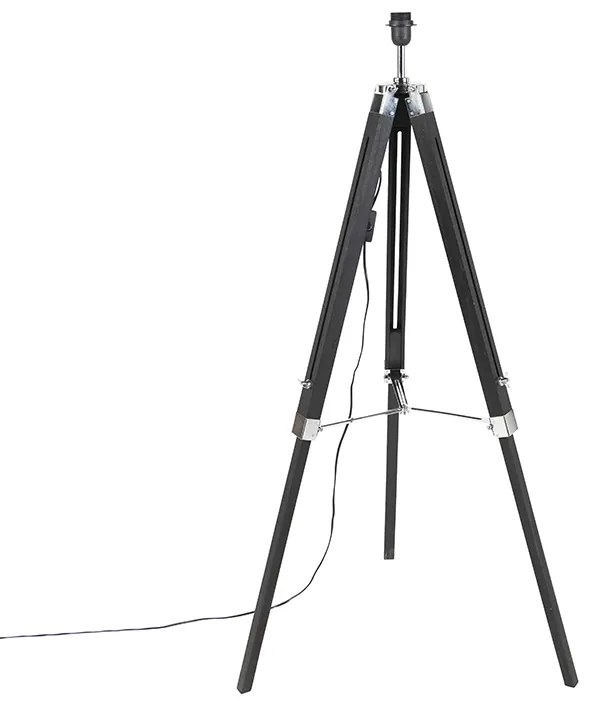 Lampa stojąca czarna bez klosza - Tripod