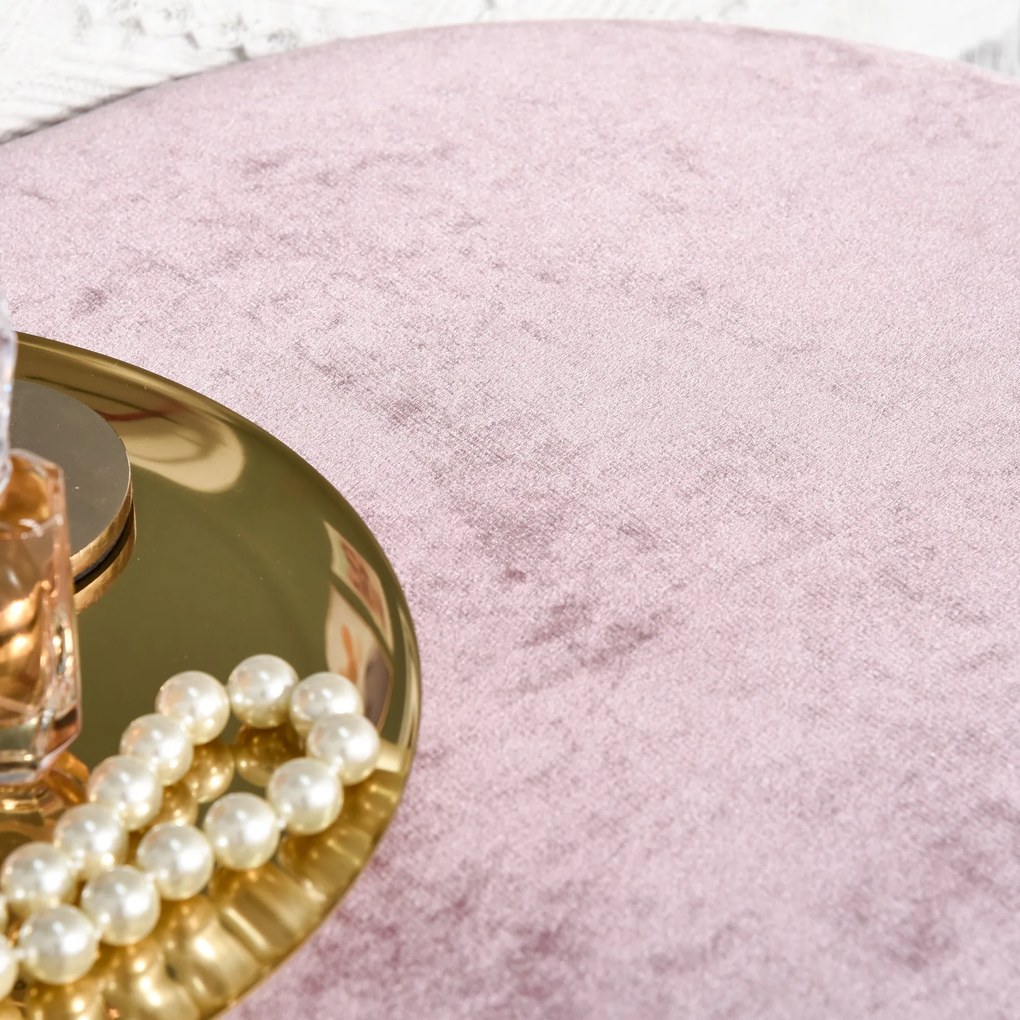 HOMCOM Ławka tapicerowana z pojemnikiem styl francuski elegancka różowa aksamitna do salonu | Aosom PL