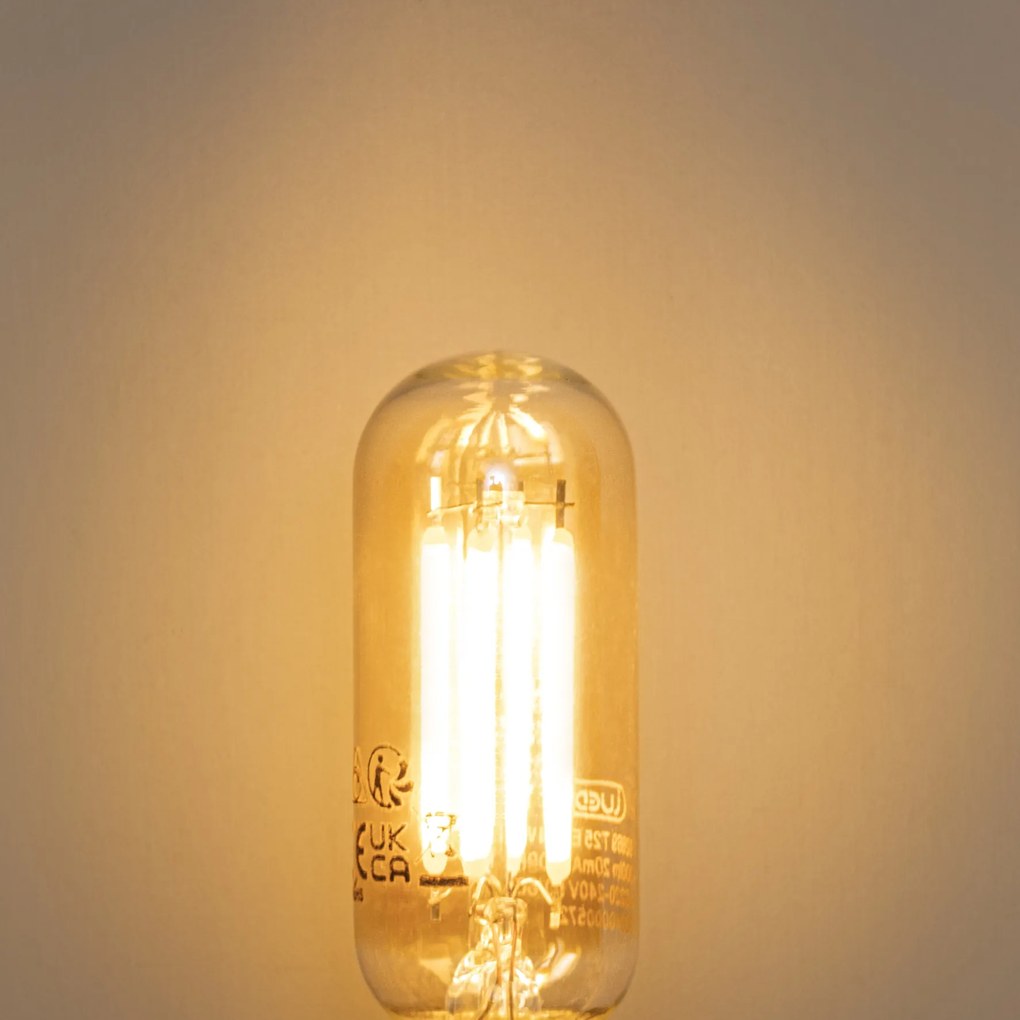 Zestaw 5 ściemnialnych żarówek LED E14 złote T25 4W 300 lm 2200K