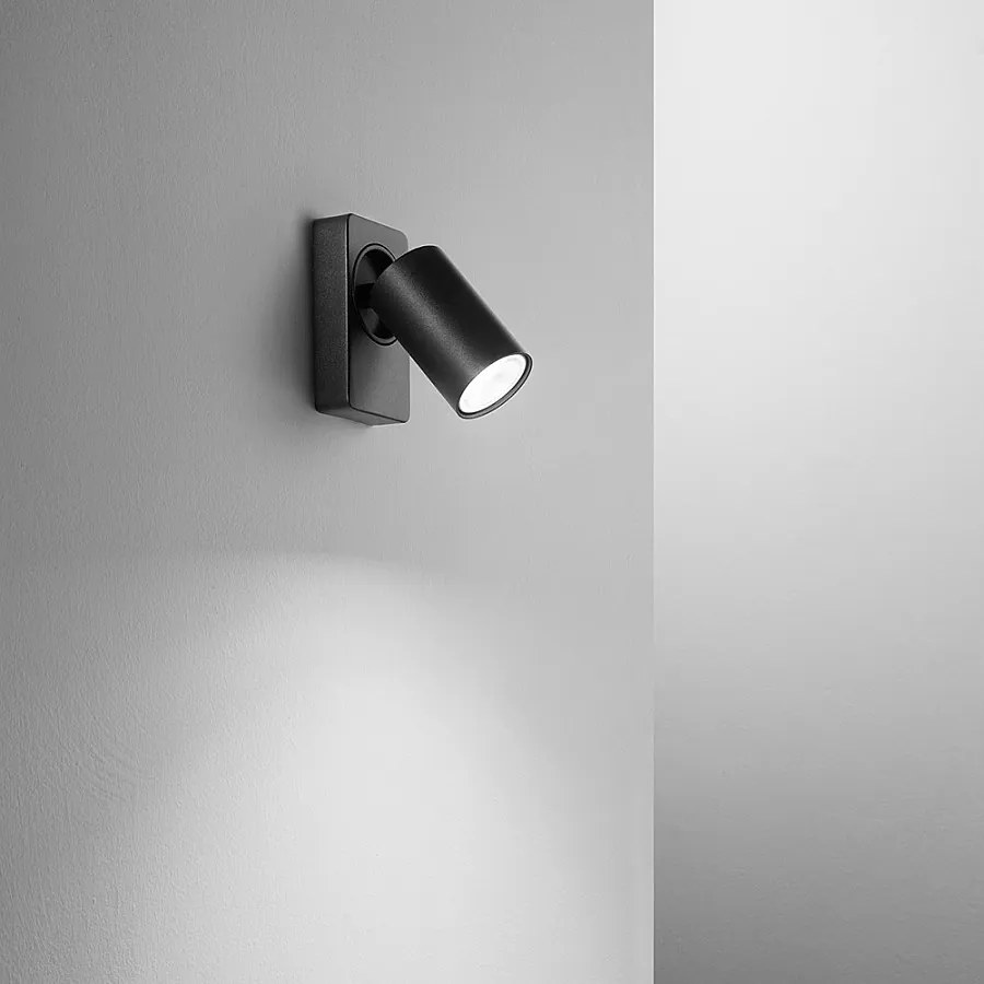 Kinkiet LED ODDY, regulowany, okrągły, czarny, 1xGu10, Perenz