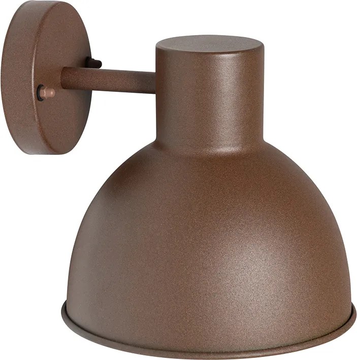 Industrialna lampa ścienna zewnętrzna rdzawo-brązowa okrągła IP44 - Natas