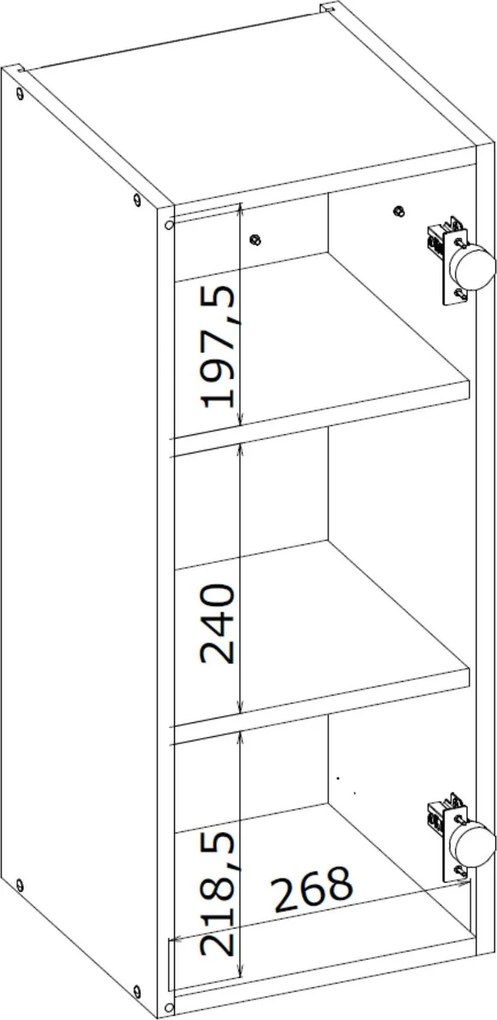 Kuchenna szafka modułowa wisząca BELLA G-30/72 antracyt mat