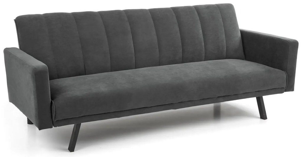 Sofa rozkładana ARMANDO VELVET szara HALMAR