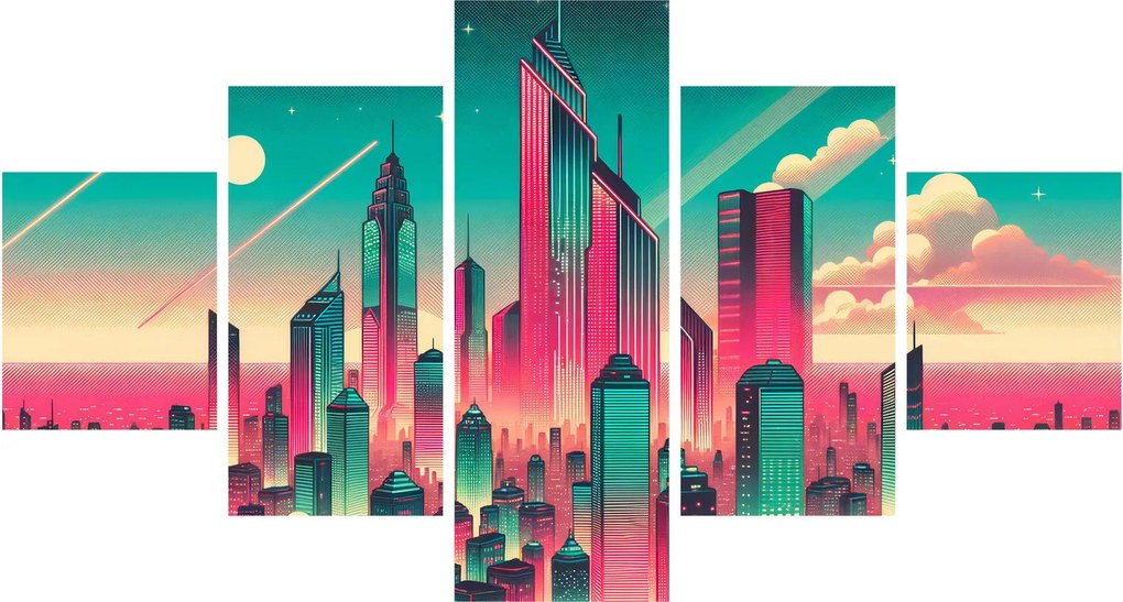 Obraz – Metropolia w stylu pop-art (125x70 cm)