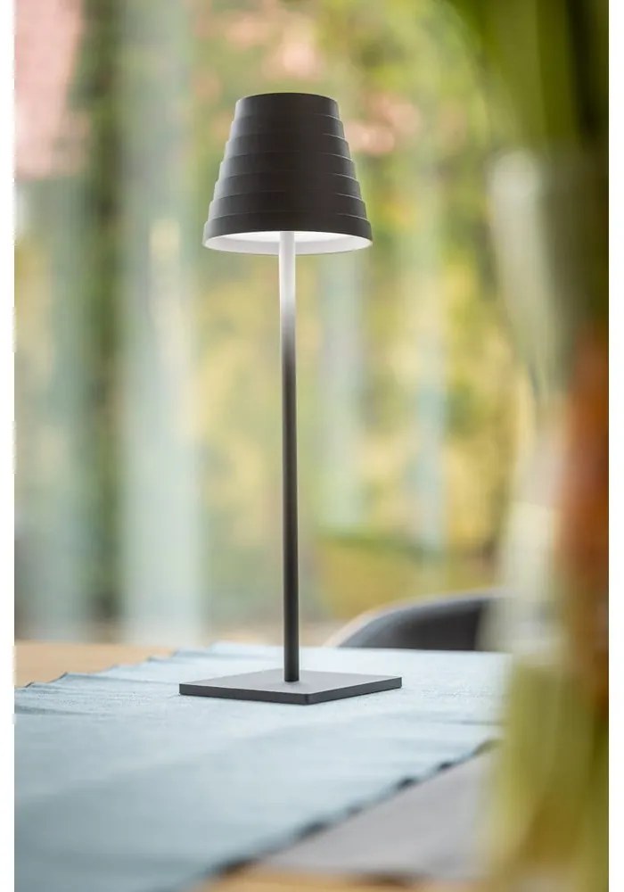 Czarna lampa stołowa LED (wysokość 37 cm) Fizzi – GTV