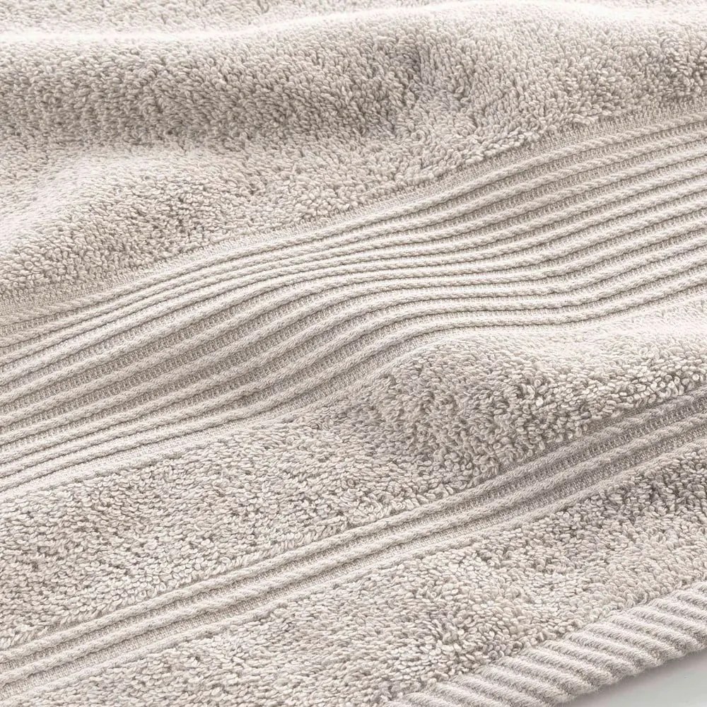 Beżowy bawełniany ręcznik kąpielowy frotte 90x150 cm Tendresse – douceur d'intérieur