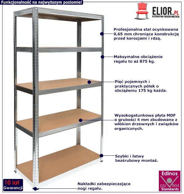 Półki do pomieszczeń gospodarczych G1-T38