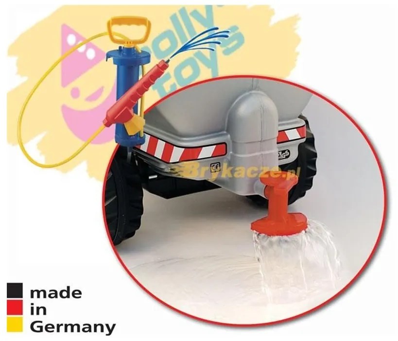 Rolly toys rollytrailer przyczepa cysterna z rozpylaczem i pompka 10 litrów