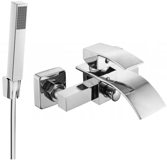 Mexen Aries R77 bateria wannowa z zestawem prysznicowym, chrom - 74483R77-00