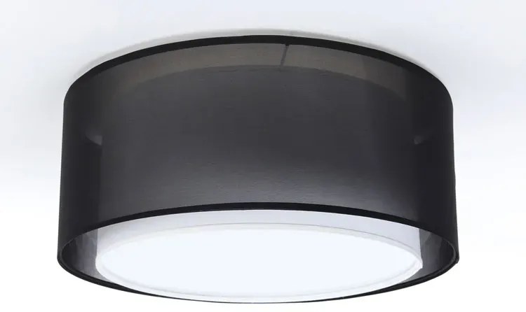 Czarny elegancki plafon sufitowy z abażurem - 3X S437 P4-Z84